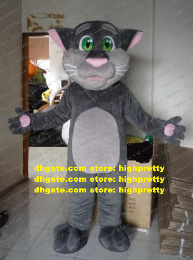 

Enjoyable Gray TOM Cat Kitten Mascot Costume Cartoon Character Mascotte Adult Pink Nose Palms Wronged Expression ZZ742 Free Ship, As in photos