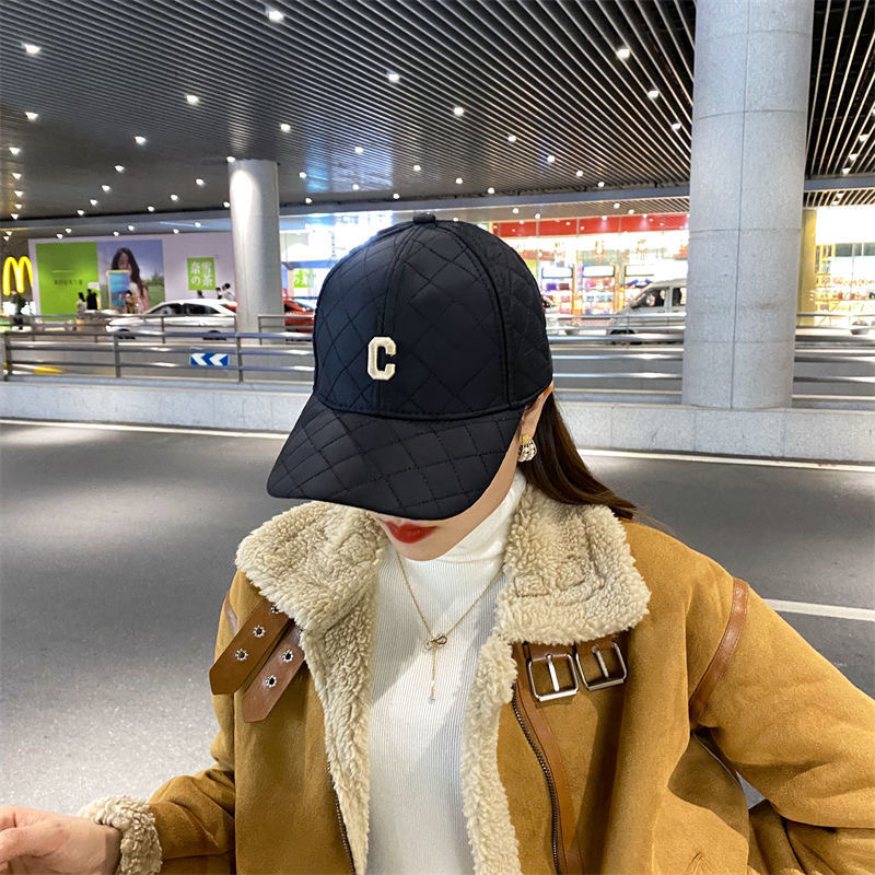 

Down Feather Baseball Cap Casual Hat Lettering Curved Brim Sunhat, Aspic