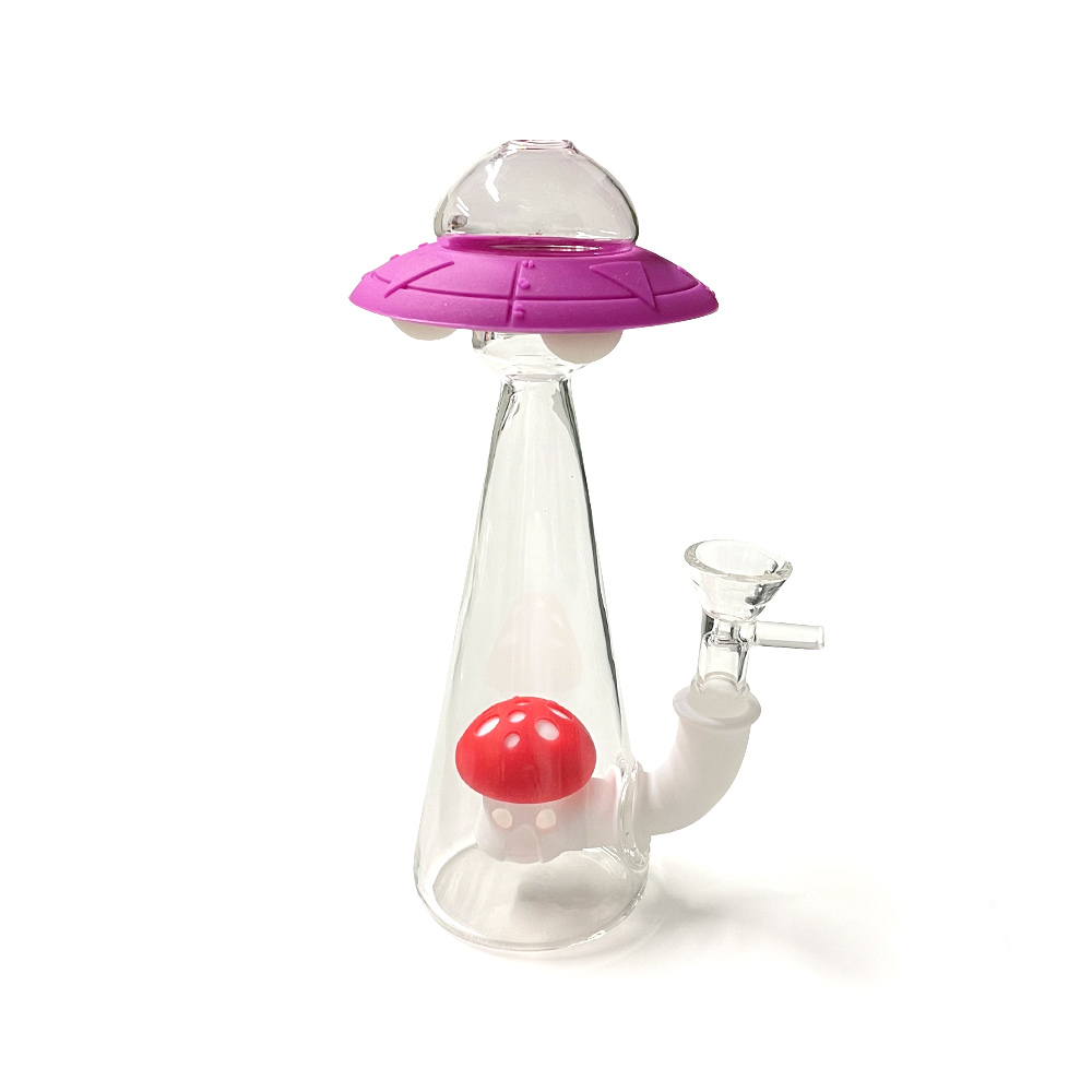 

Home Garden hot sales UFO shape Water Pipes glass bongs oil rig silicone bong smoking Hookahs dab rigs Free 14mm Bowl