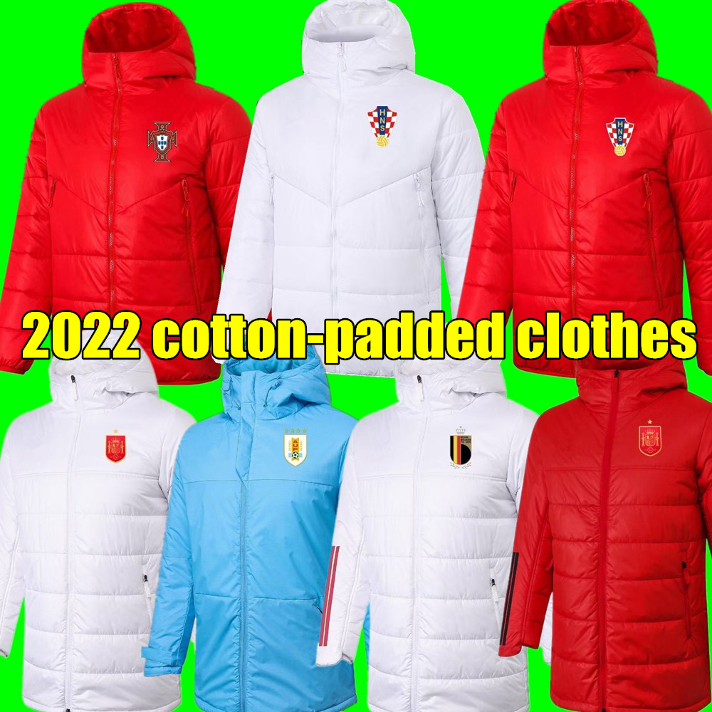 

New 2022 Portugal soccer jersey Long sleeve cotton-padded clothes Croatia Senegal Mexico Winter jackets tracksuits