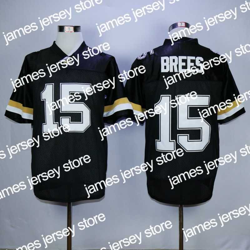 

Football Jerseys Mens Purdue Boilermakers Drew Brees College Football Jerseys 15 Drew Brees Black Stitched Football Shirts Mens M-XXXL