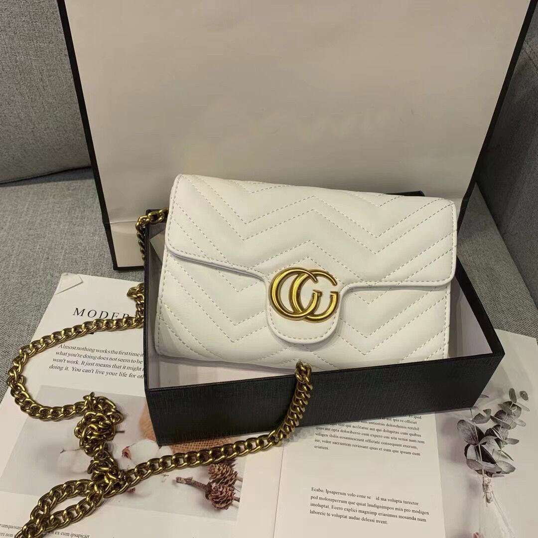 

Top quality Women Chain Shoulder Crossbody Bags Lady Purse Messenger GG Bag Designer Handbags Wallets backpack female purse, Khaki