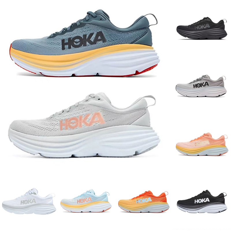 

Hoka One One Bondi 8 Athletic Shoe Running Shoes Sneakers Shock Absorbing Road Fashion Mens Womens Designer Women Men Clifton 8 Size 36-45, 26