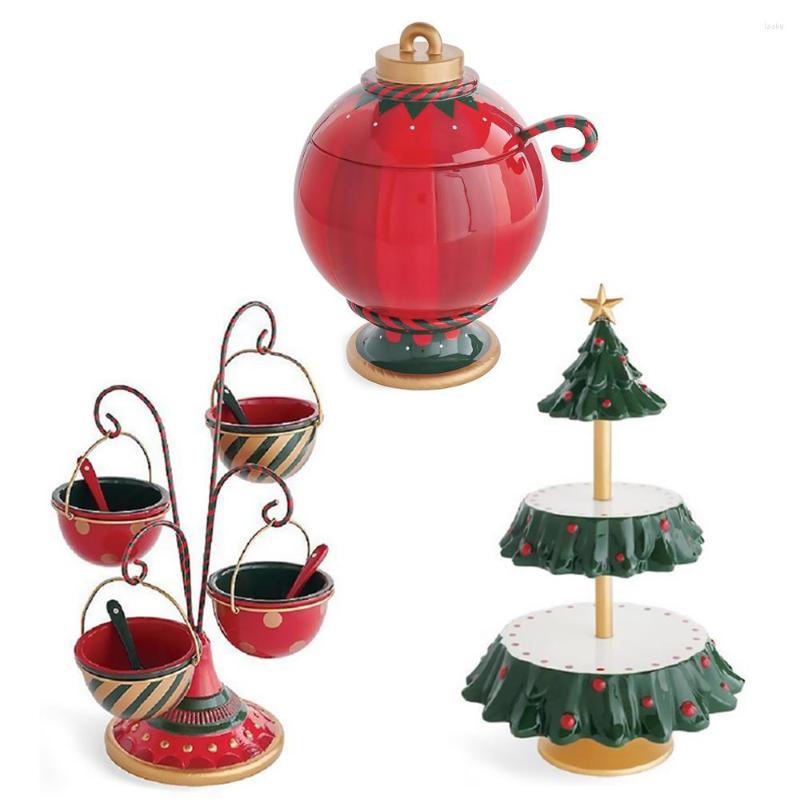 

Christmas Decorations Snack Stand Food Serving Tray Cupcake Holder Bowl Table Rack Party