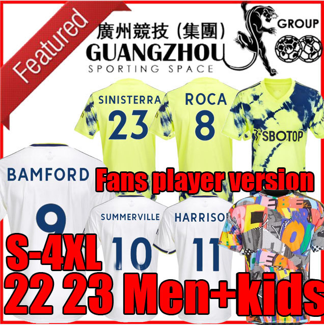 

Love Unites 22 23 SUMMERVILLE Soccer Jerseys BAMFORD Adams Aaronson HARRISON kit 2022 2023 Leeds Llorente Sinisterra JAMES football shirt Uniforms Men kids sets, 22/23 home player 1