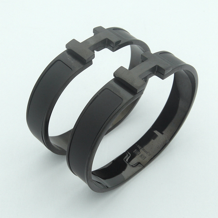 Bracelet de luxe en argent de qualité supérieure, Style tendance, en acier inoxydable, noir givré, pour femmes et hommes