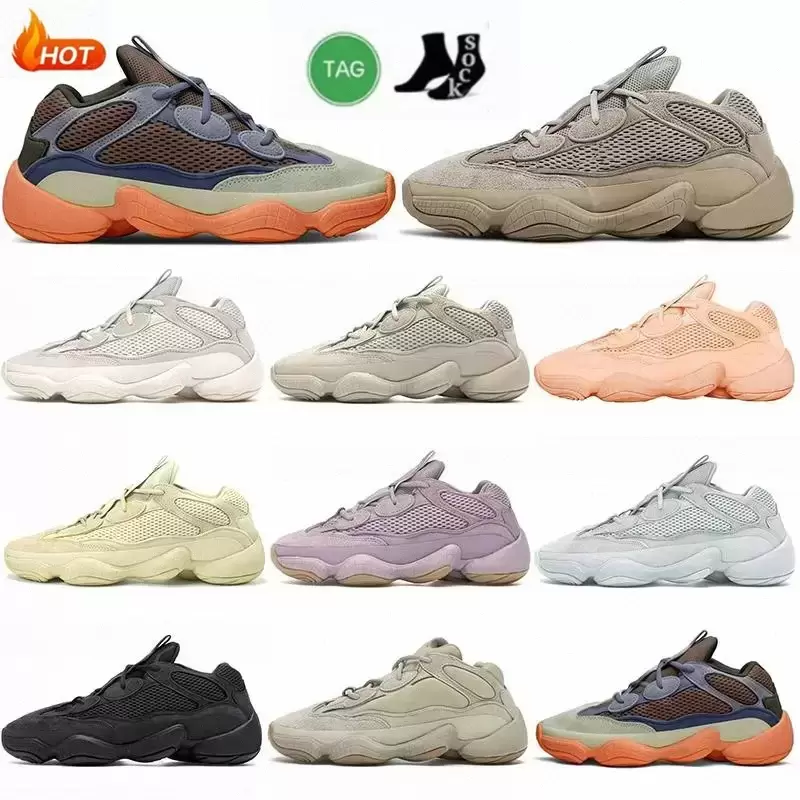 

Men Women Designer 500s kanye Running shoes Mesh Utility Black Stone Soft Vision Bone White Blush Ash Grey yeezys 500s Trainers Outdoor Sneakers
