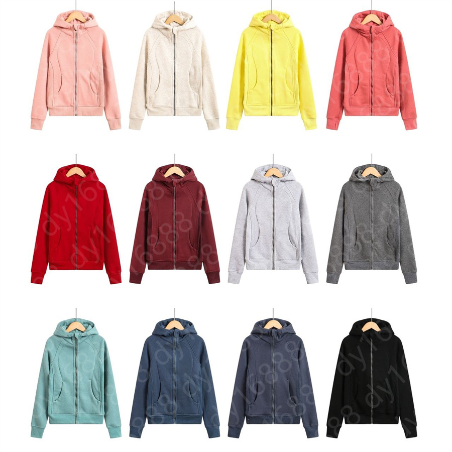 

lu Full Zipper Sweater Women's Hoodie Yoga Outfits Loose Fashion Leisure Coat Running Fitness Yoga Casual Thickened Gym Clothes