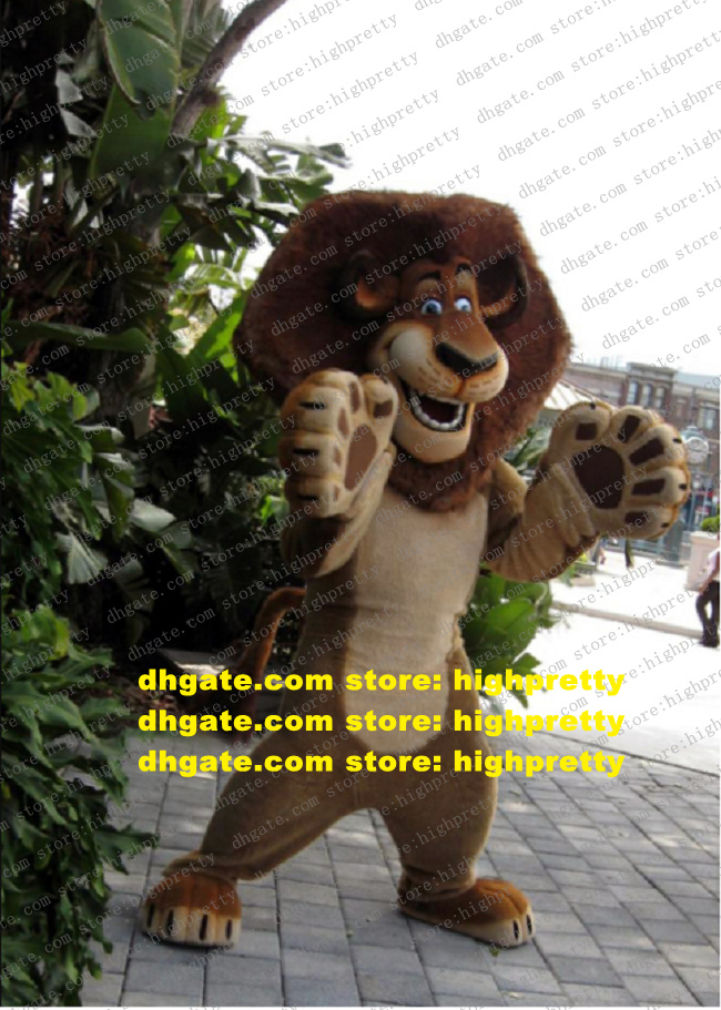 

Madagascar Lion Alex Mascot Costume Adult Cartoon Character Outfit Suit Ambulatory Walking Business-starting Ceremony zz7682, As in photos