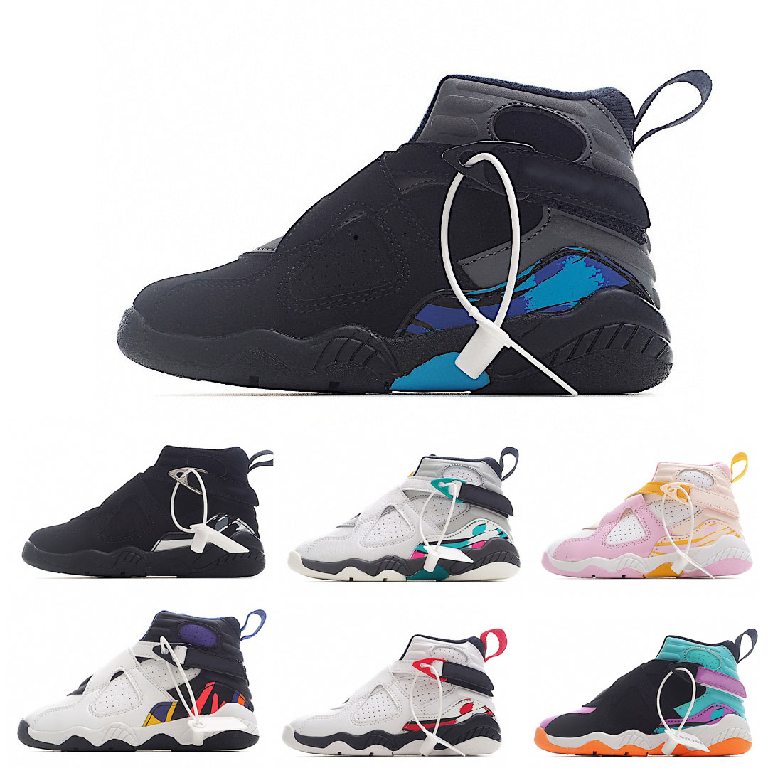 

Discount 8 Basketball shoes J8 Children Running boy girl youth kid sport Sneaker Boots size 24-35, 003