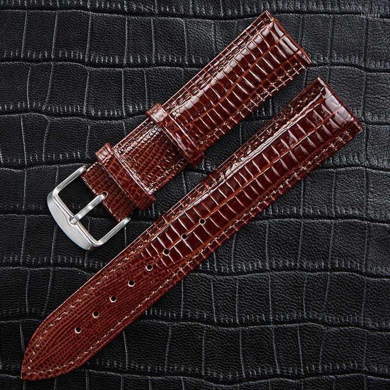 

Watch Bands Fashion Leather Watchband Lizard Pattern Pin Buckle Strap For Women And Man 12mm 14mm 16mm 18mm 20mm 22mm 24mm