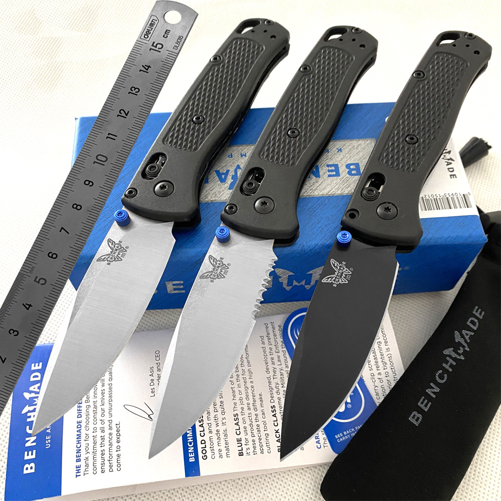 

Benchmade 535/535s Bugout AXIS Folding Knife 3.24'' S30V Satin Plain Blade Black Nylon glass Fiber Handles Pocket Knives Outdoor EDC Tools 550 537 560 556 555 533 810 781