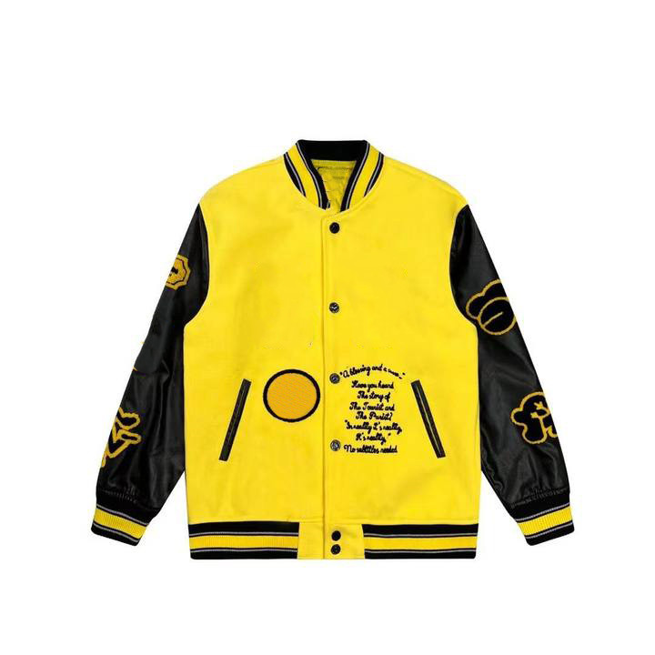

stitching Mens jackets Baseball jacket letter embroidery autumn and winter men loose causal outwear coats 2B3Q