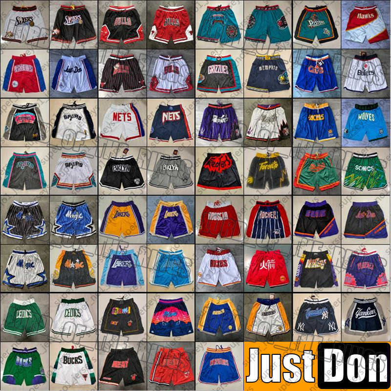 

Men' Shorts Just Don Basketball Shorts Short Mitchell Ness Pocket Pants Big Face Retro Authentic Zipper Sweatpant Pantalones Cortos Baloncesto, Choose red number