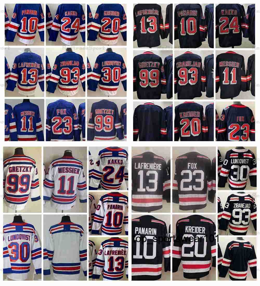 

Fans Tops Tees 2021 Reverse Retro Hockey Jerseys Alexis Lafreniere Kaapo Kakko Shesterkin Artemi Panarin Kreider Mika Zibanejad Adam Fox Henrik Lundqvist, Royal blue