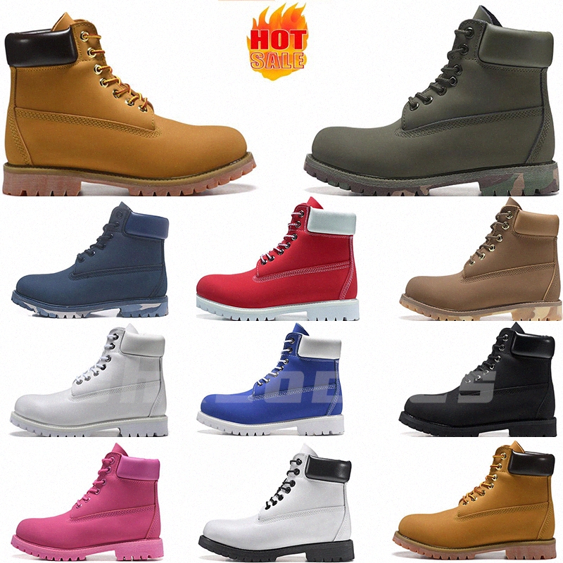 Designer Femmes Classic Yellow Timber Rhubarb Men Boots Ankle Classic Martin Araproof Casual Boot Cut Snow Runking Trainers Sneakers Motorcycle B