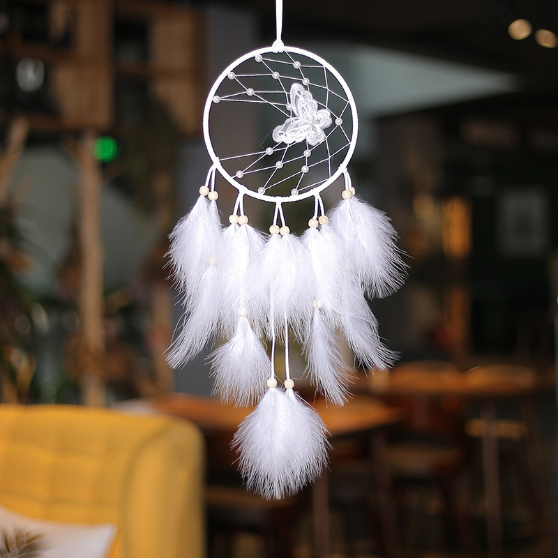 

Butterfly Dream Catcher Pendant Decorative Objects Wind Chime Room Decoration Home Wall Birthday Gift 1223406