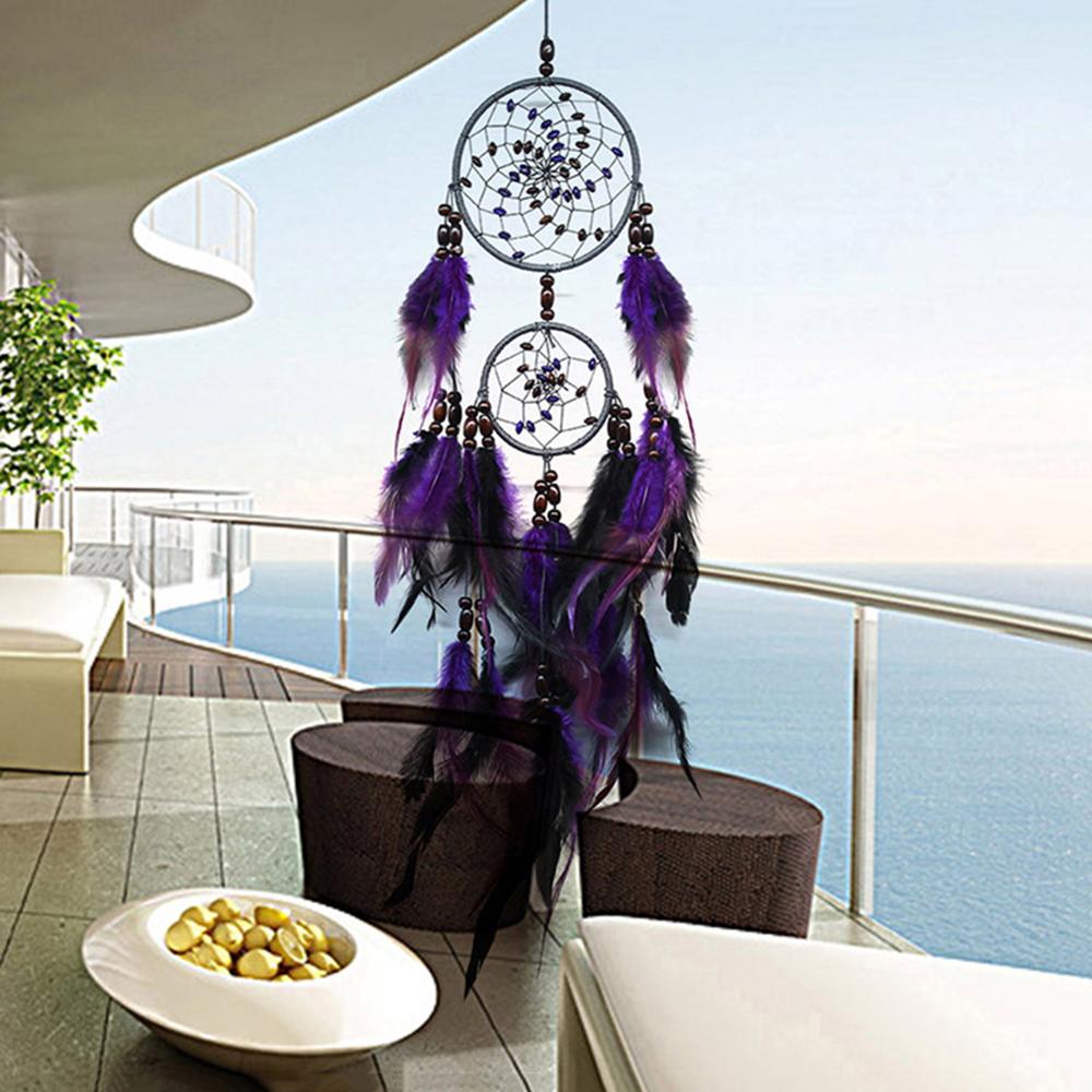 

Purple Feather Dream Catchers Decorative Objects Wall Hanging Art Room Car Decor hunter Substance Dreamcatcher Ornament Gifts to Friends 1223402