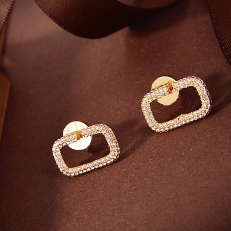 

20 Mix Styles Full Diamond Women Stud Fashion Designer Earrings Extravagant Style Earrings