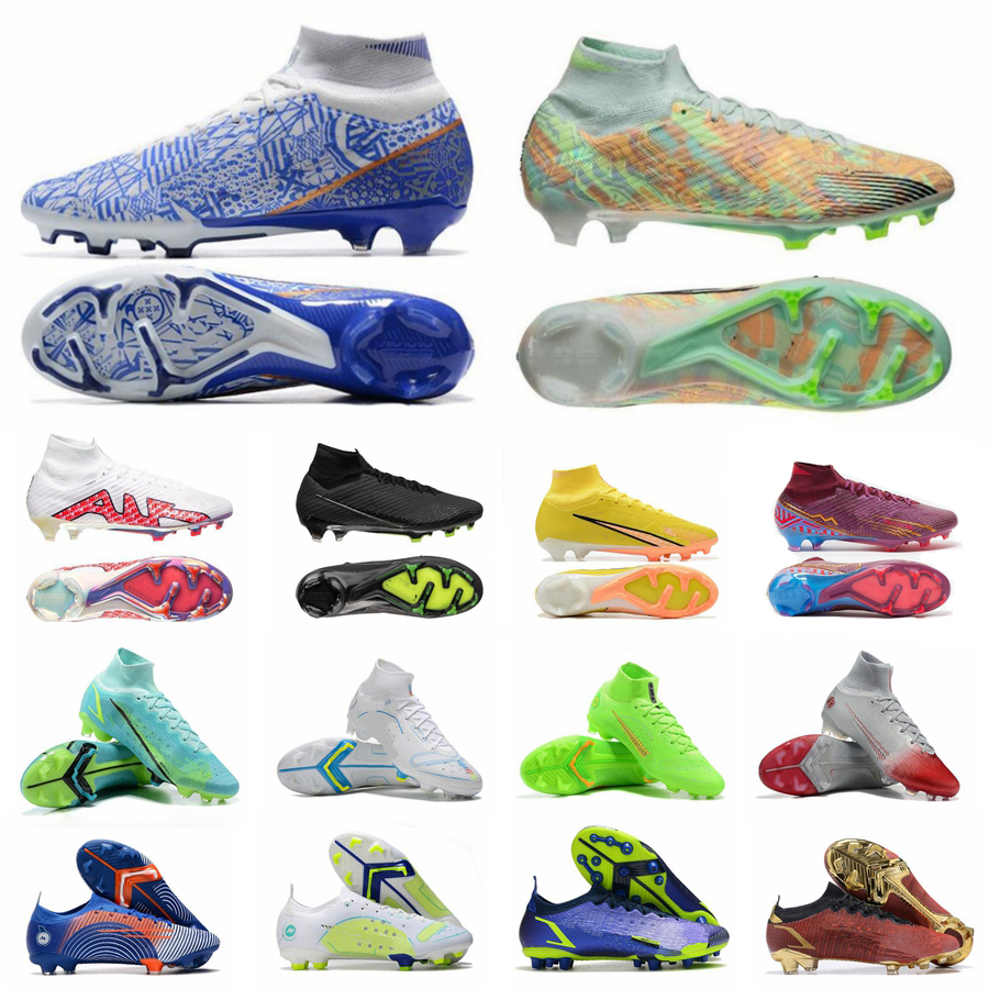 

Mens Soccer Shoes Football Boots Mercurial XV 15 Outdoors Ronaldo CR7 Barely Green Zooms White Bonded Shadow Superfly IX 9 Sports Men Boys Outdoor Sneakers