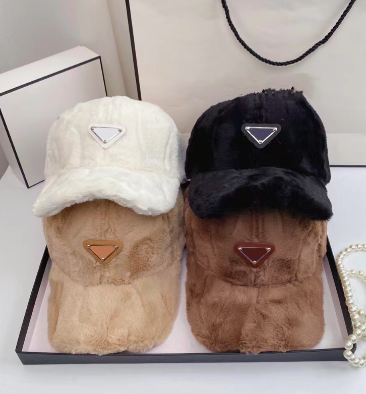 

Winter Triangle Fur Cap Hat for Women Unisex Fashion Fuzzy Hip Hop Cap Solid Snapback Teddy Velvet Letter High Quality Thicken Warm Baseball Cap for Men, Beige