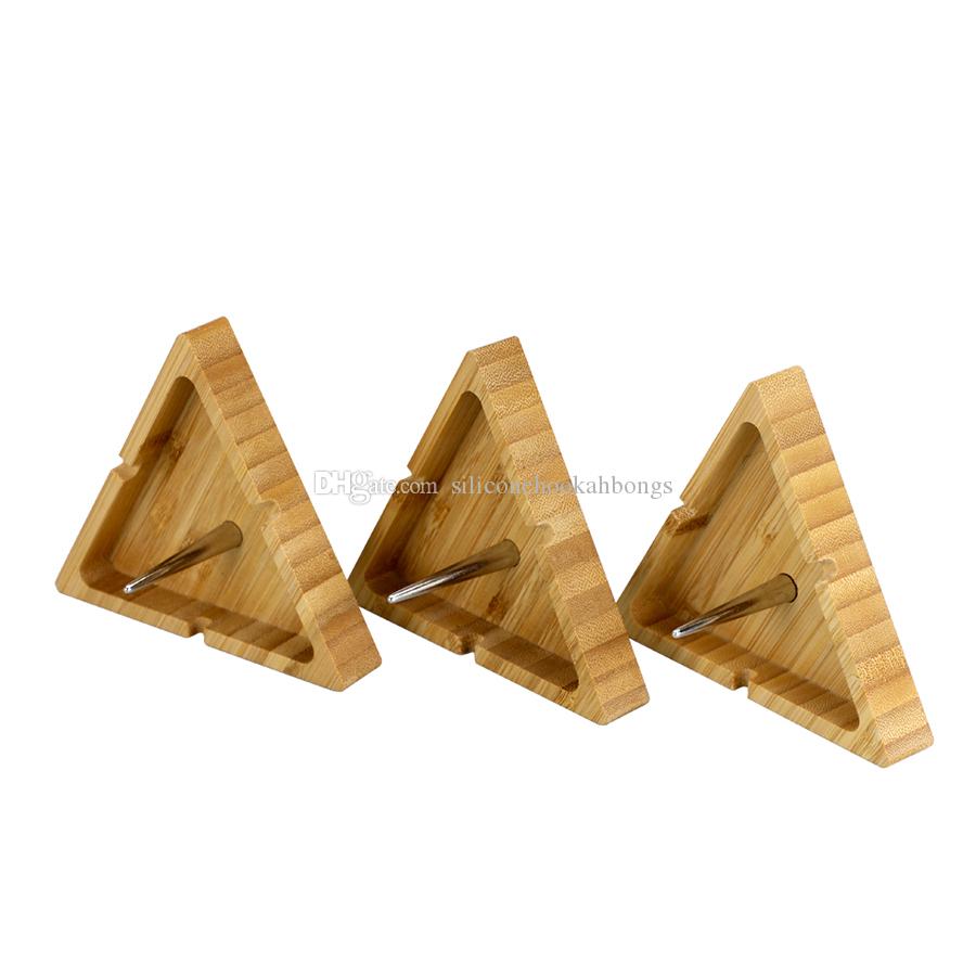 

cigarette Household Sundries Accessory wooden triangular silicone pipe hookah portable ashtray dab tool smoking shop Dab nail