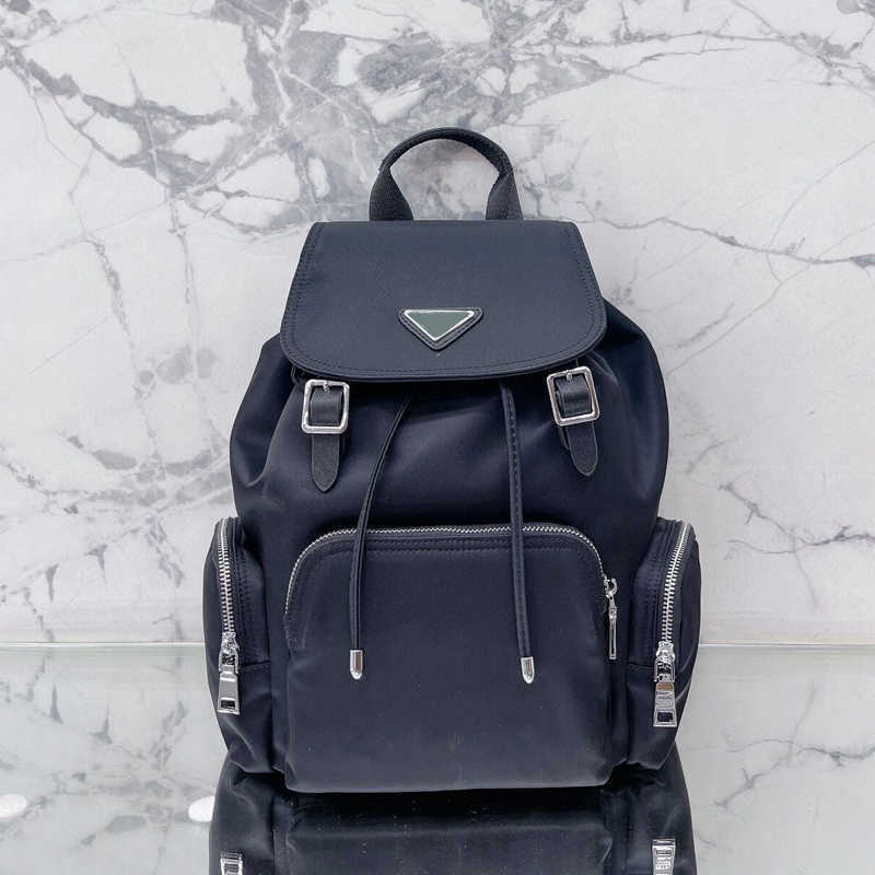 

Backpack Style 2022 Designer backpack Luxury Brand Large Double shoulder straps backpacks Women Men Nylon Luggage Bags Lady Plain Duffle, Black