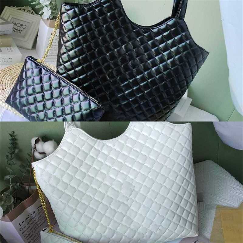 

icare shopping bag women wallet Designer bags shoulder purse borse di lusso large capacity casual tote leather zipper hasp composite luxury handbags handbag sac, Black-34cm