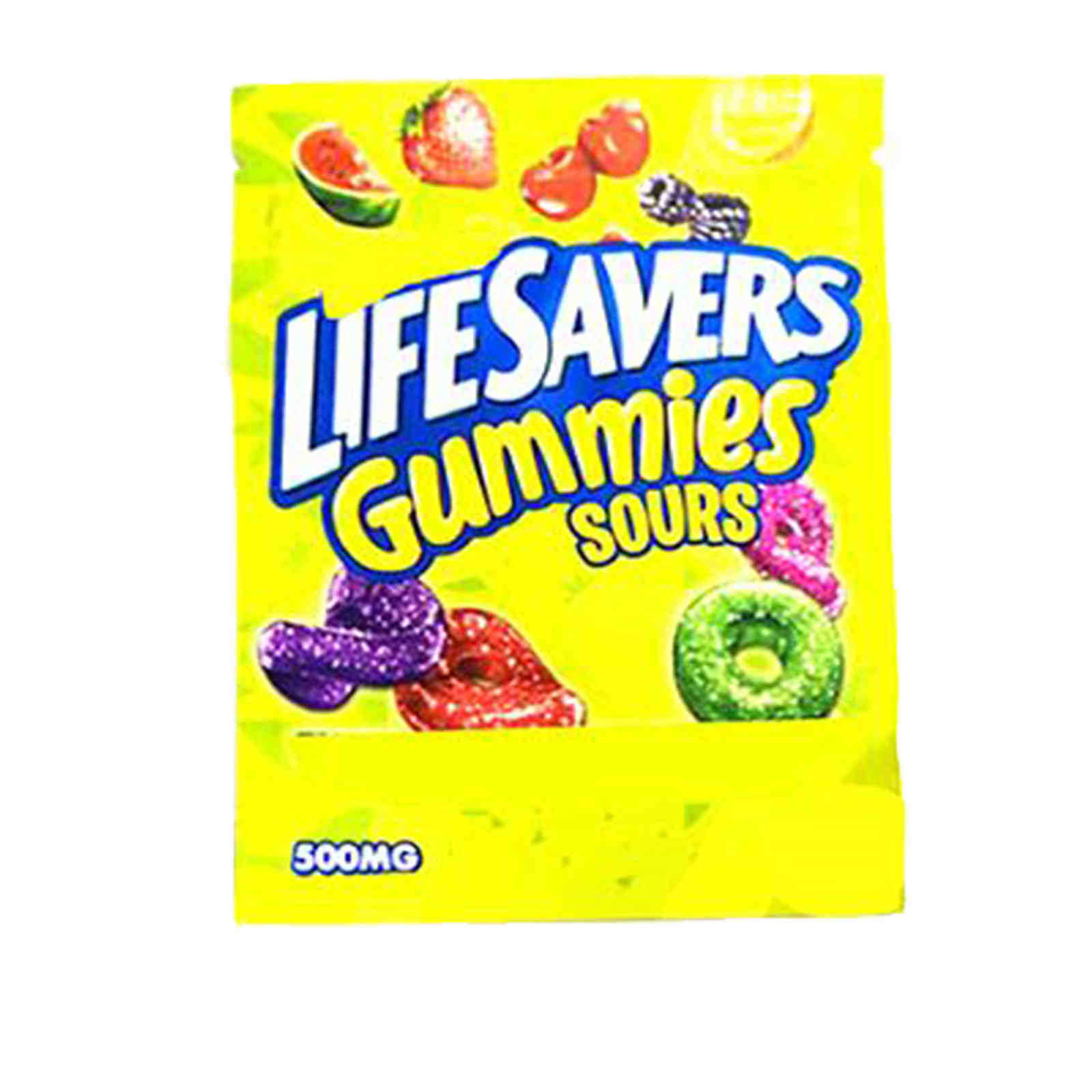 

Packaging Bags Wholesale Empty Lifesaver packing bags package pack candy Gummies Sour 600 mg Lifesavers edibles Gummy Mylar bag