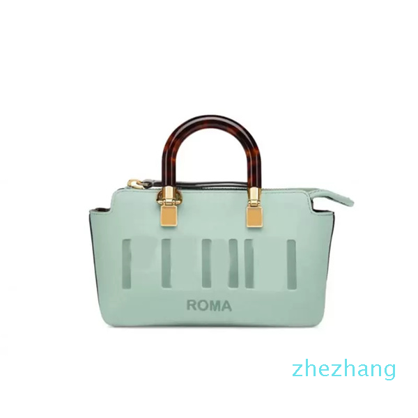 

Cowhide Boston Mini Bag Plain Crossbody Bags Women Handbag Pochettes Genuine Leather Tortoise Glass Handle Letter Gold Hardware, Box