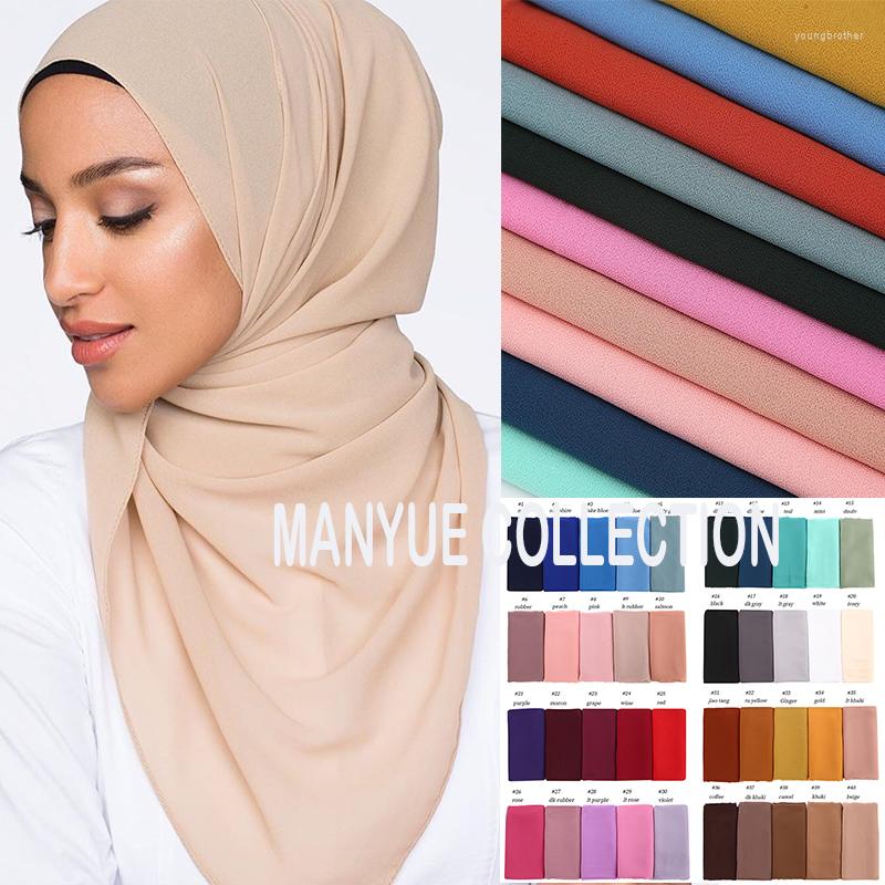 

Scarves 10pcs/lot Plain Bubble Chiffon Hijab Scarf Women Long Shawls And Wraps Head Femme Solid Color Muslim Hijabs