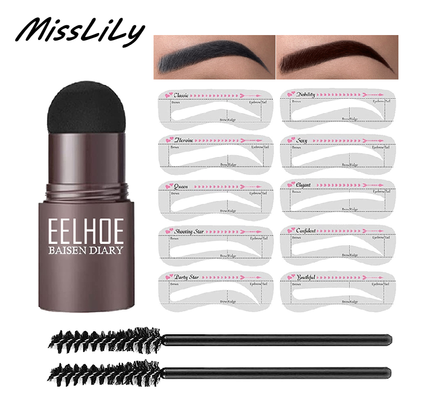 

Template 2022 One Step Eyebrow Stamp Shaping Kit Set Makeup Pen Magic Brow Waterproof Long Lasting Stencil Brush Enhance Tint