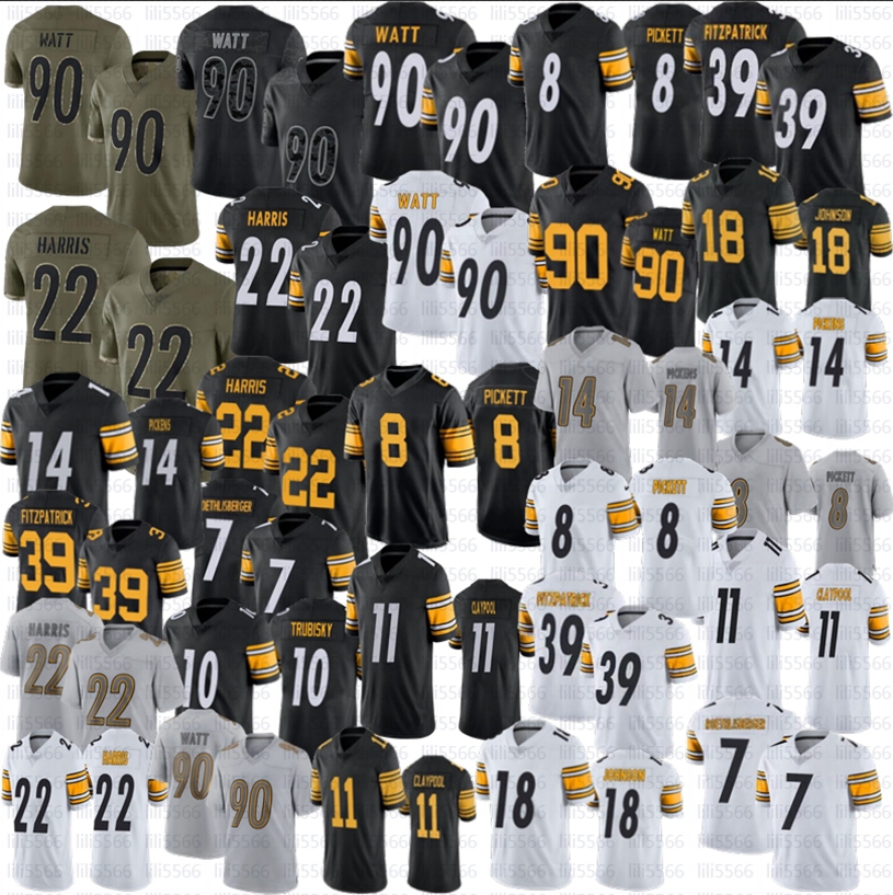 

George Pickens Kenny Pickett Football Jersey Najee Harris TJ Watt Trubisky Broderick Jones Joey Porter Jr Minkah Fitzpatrick Heyward Ben Roethlisberger, Women jersey