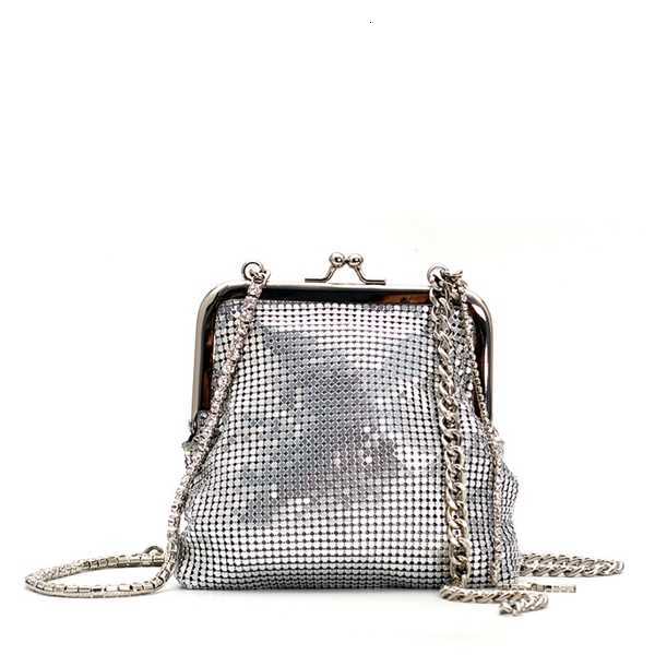 Sac de soirée Chaîne de luxe Paillettes Clip pour femmes Épaule Designer Kisslock Shell Femmes Bandoulière S Femelle Petit Sac À Main Nouveau C03