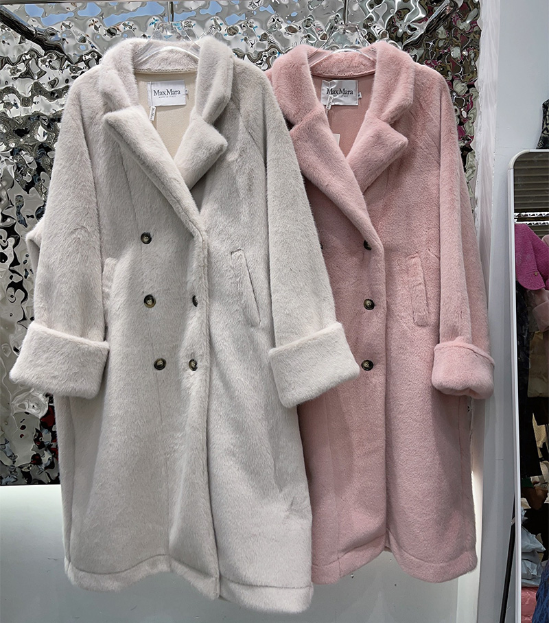 Womens Wool Blend Coat Winter Fashion Teddy Fur Jackets Stylish Elegant Warm Coats Classic Long Jacket 22fw Women Woolen Outerwear