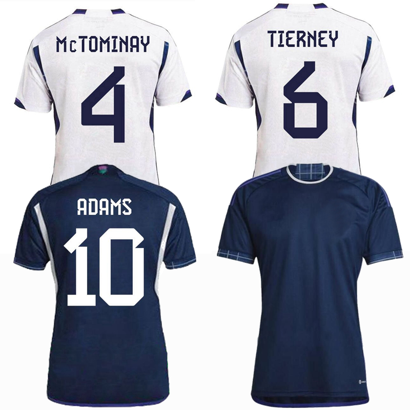 

2022 2023 soccer jerseys national team ARMSTRONG McGINN DYKES McGREGOR TIERNEY McTOMINAY ADAMS ROBERTSON FRASER JACK Scotland home away 22 23 football shirt, Home+national flags