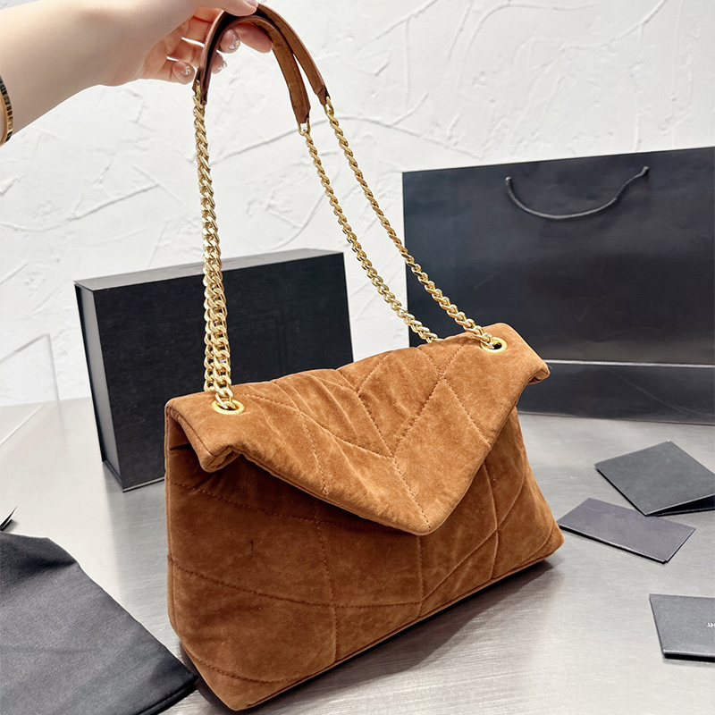 

suede Shoulder Bag Quilted Handbag women denim Designer Puffer Chain Crossbody Bags Women Purse Wallet, Customize