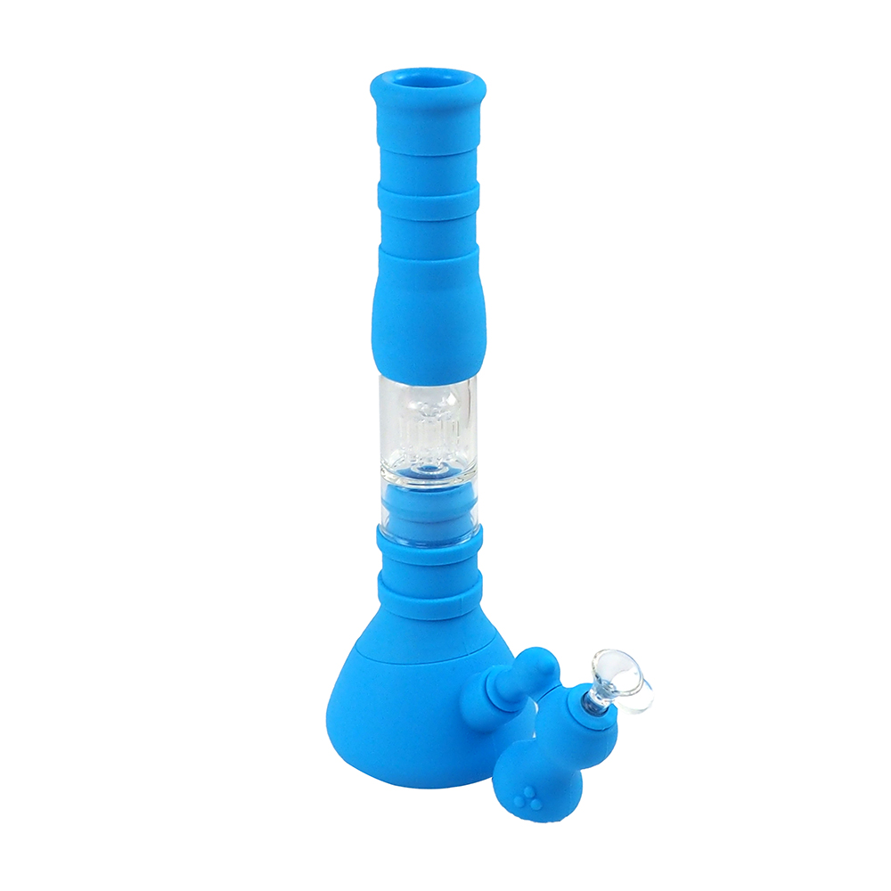 

smoke accessory tobacco pipes beaker base water pipes 3 filtration glass filter bowl silicone bongs oil dab rig for smoking DHL disposable shisha vape pen