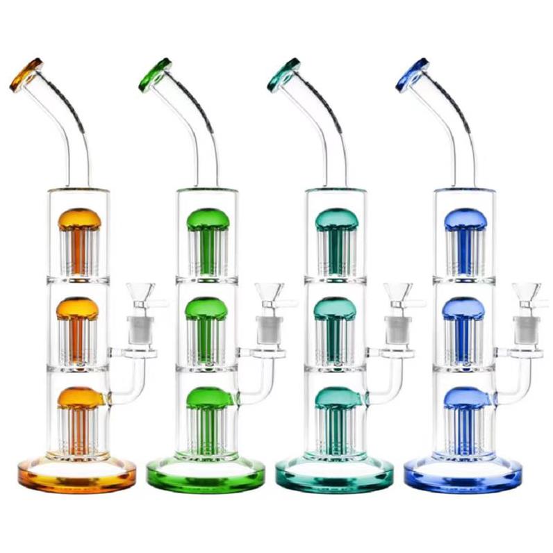

Bong Tall pipe water thick glass dab rig removeable SET for dabs smoking hookah heady big bubblers recycler oil rigs matrix stereo 40cm