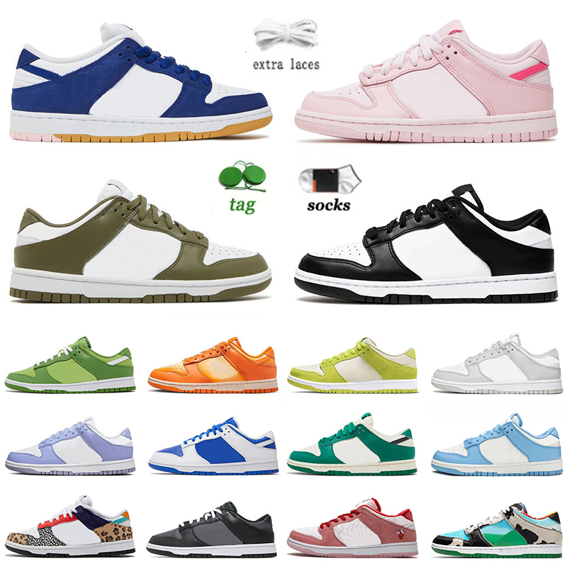 

2023 Designer Mens Womens Low Running Shoes Los Angeles Medium Olive Coast Valentine Day Cactus Jack Off Panda Black White Flat Skate Dunks OG Sneakers Trainer 36-47, A79 chlorophyll 36-45