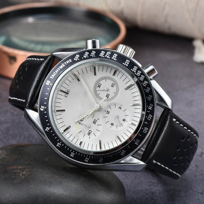 

2022 Men's Quartz Watch leisure Business six Needle Full Function Sports Timing luminous Waterproof Belt Watches