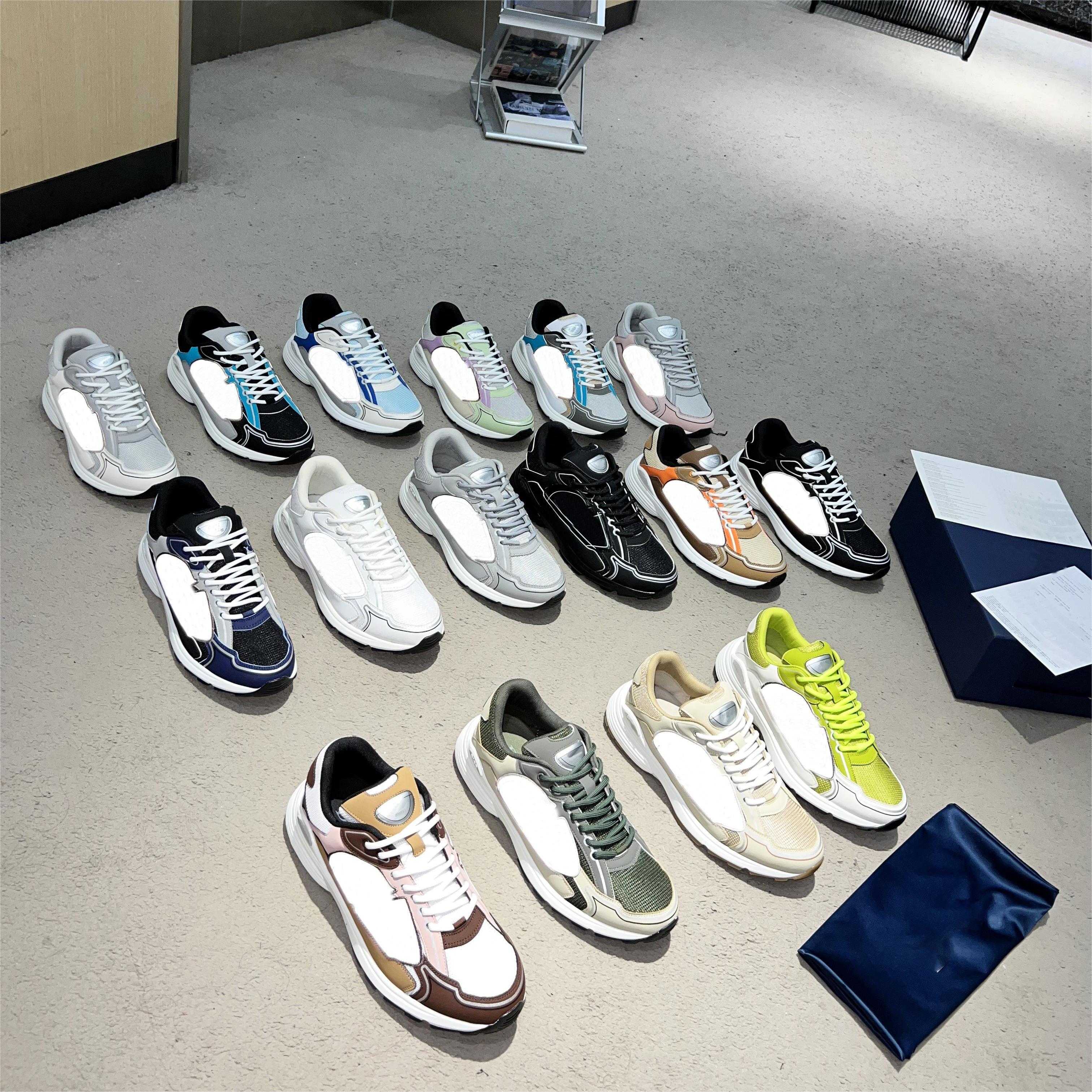 

2022 B30 D letter Fashion Casual Shoe Men Women oblique mesh woven flat sneaker top designers Couples TRainers Runners size 35-45, Color 9