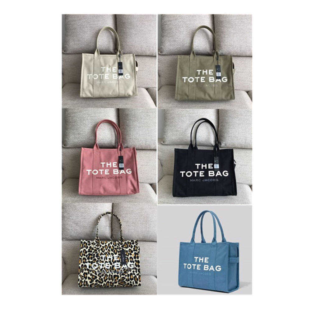 

Original Quality Tote Bag Marc's Jacob Designer Bags Woman's Handbag Mj Large Shopping Years New Letter Fashion Casual Canvas Portable Women's Shoulder, Leopard.