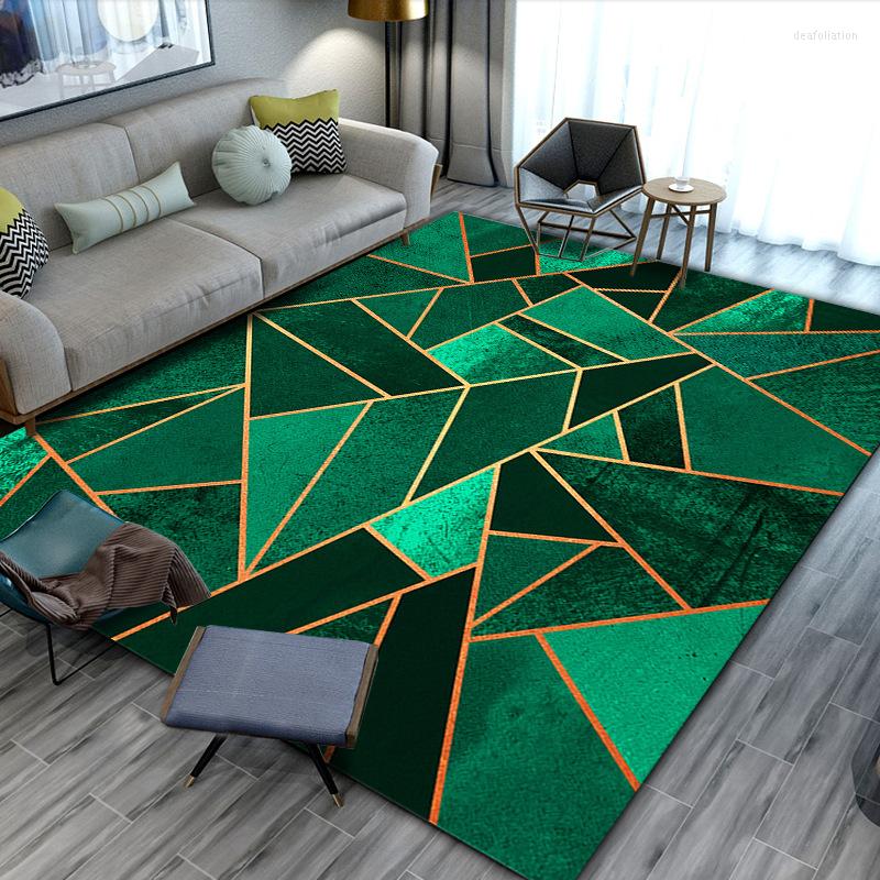 

Carpets Gold Marble Modern Luxury Living Room Bedroom Carpet Green Geometric 3D Home Floor Mat Area Rugs Rug Tapis Salon, 17