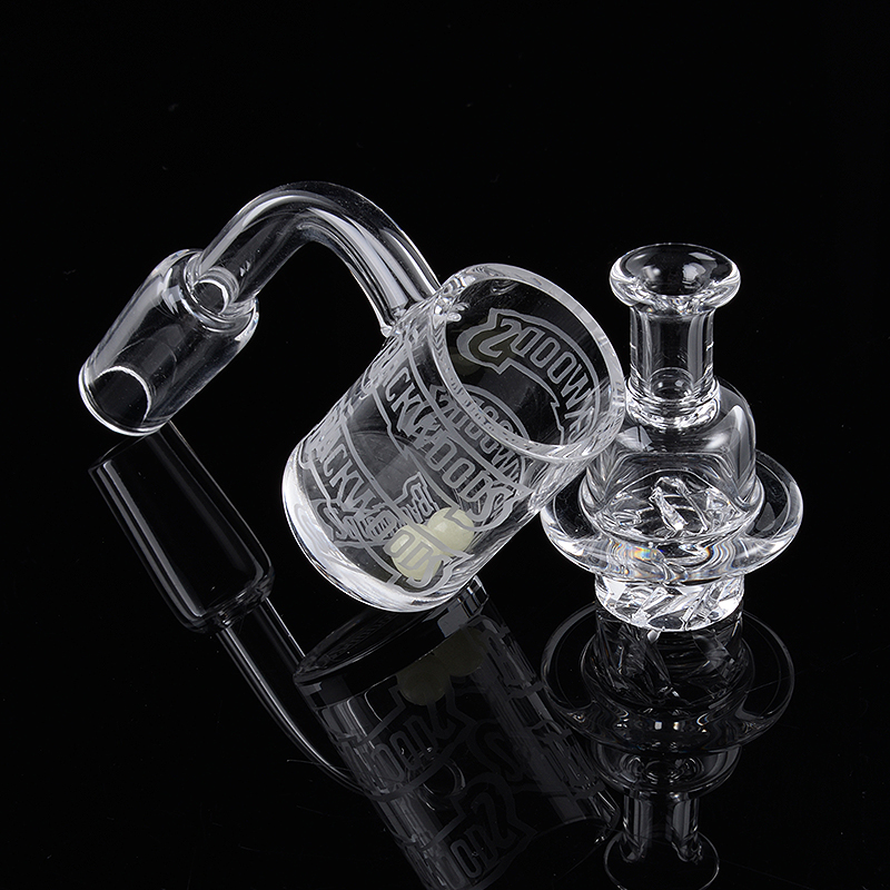 

Wholesale Backwoods Logo Print Banger For Hookahs Smoking Accessories Unique Dome Banger Flat Terp Slurper Include Small Pearl ZQ02