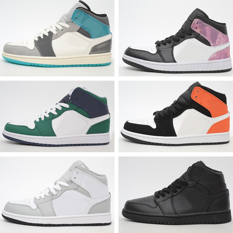 

NEW Dark Teal Green 1 1s Mens Basketball Shoes Men Women Light Smoke Grey Lakers Zen Master Cool Grey All Black White High Quality Sports, #04