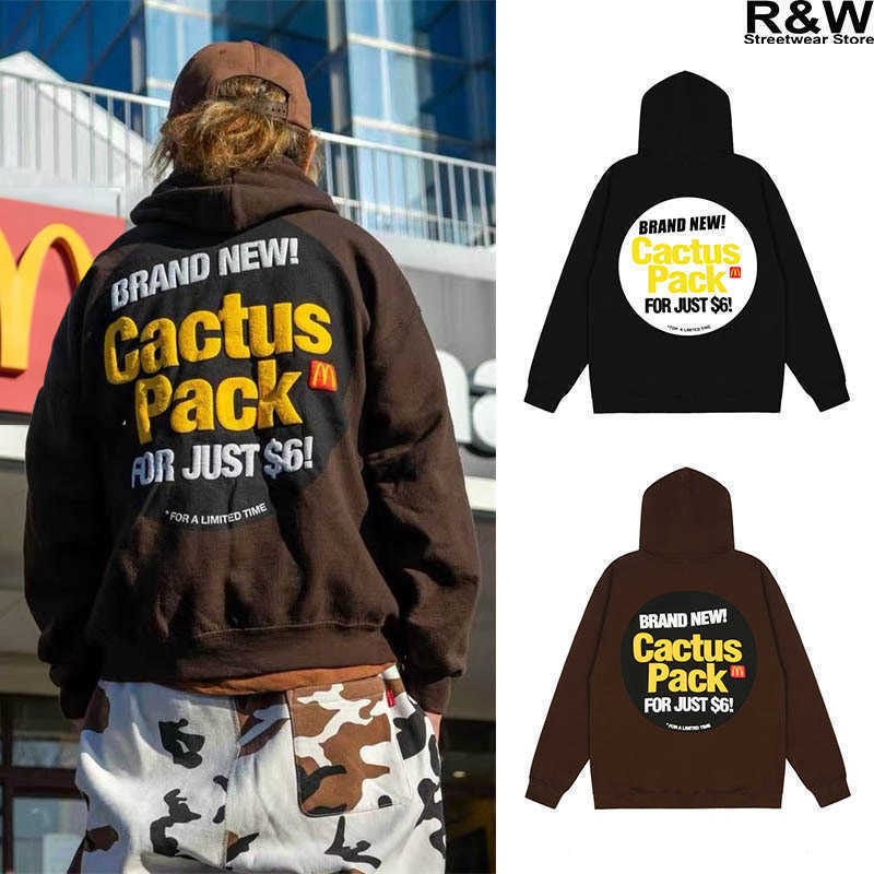 

Travis scott hoodies men hiphop vintage astroworld cactus jack lightning Letter Print Punk cuctus pack G1019, Coffee
