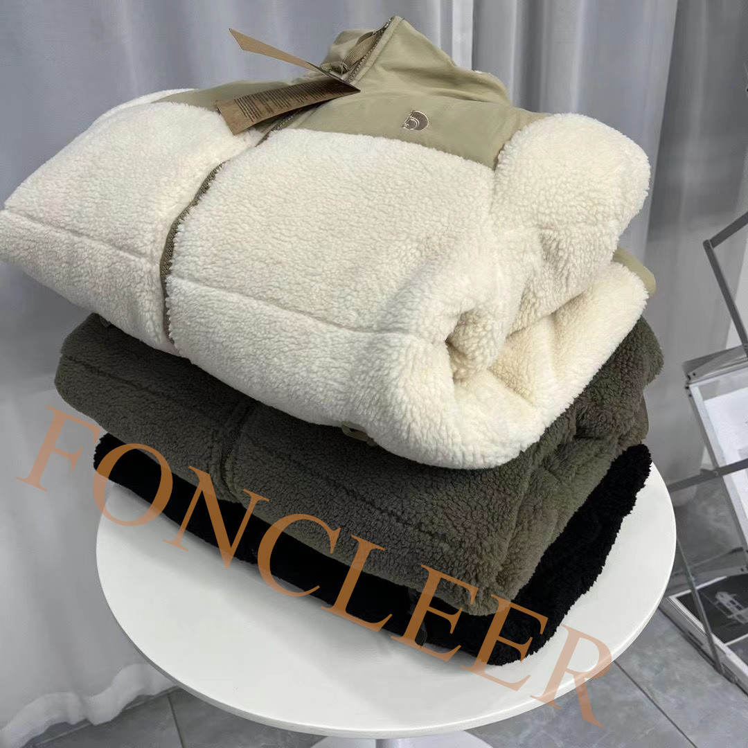 Lamb Wool Men Woman Fur Jackets Coats Embroidery Women Faux Shearling Outerwear Coat Thick Puffer Winter Teddy Parka Size M-2XL