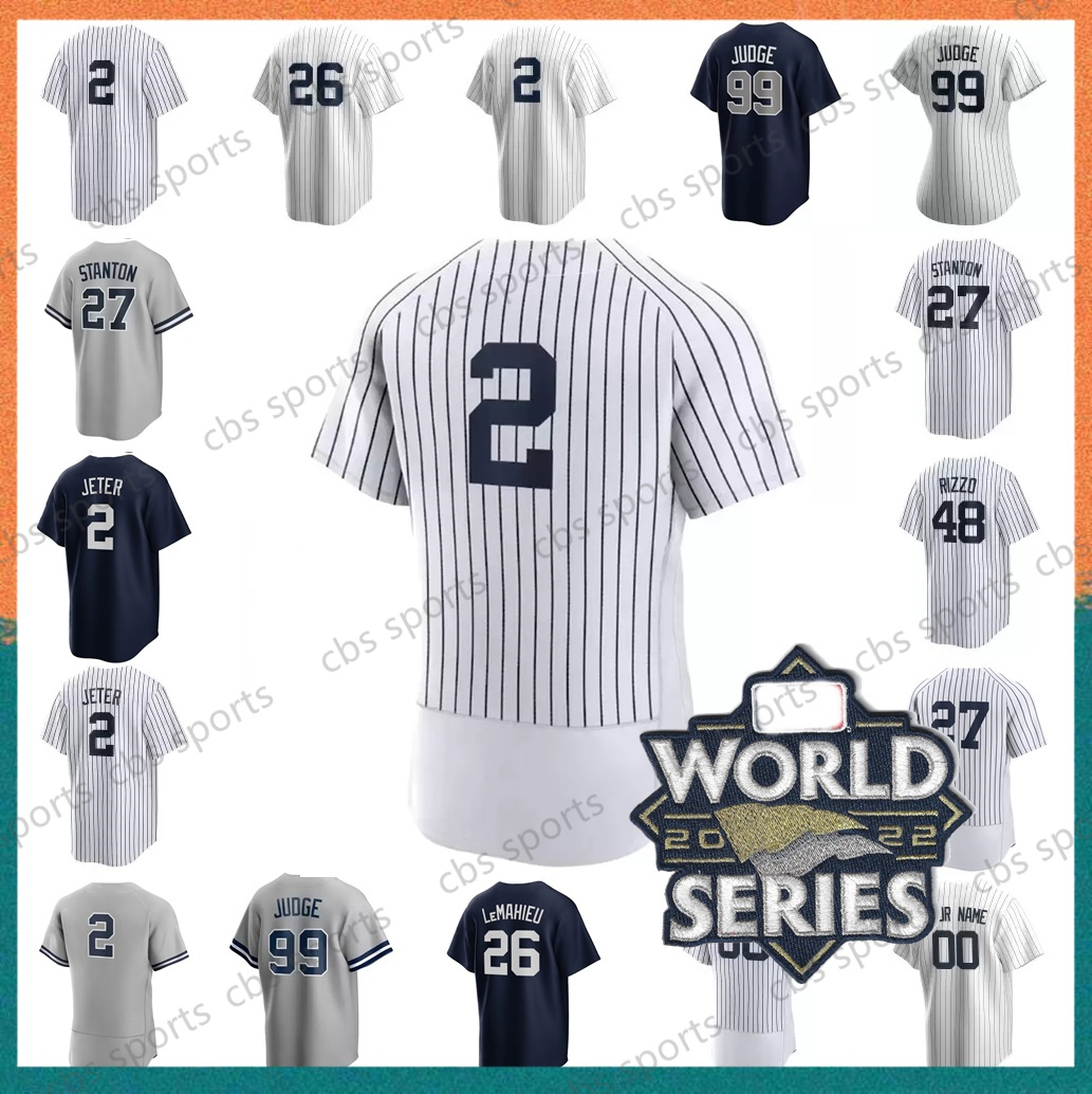 

Yankees Giancarlo Stanton Jersey 99 Aaron Judge 2022 World Series Gleyber Torres Gerrit Cole Derek Jeter Kiner-Falefa Donaldson Cabrera LeMahieu Rizzo Aaron Hicks, Men(yang ji) custom jersey
