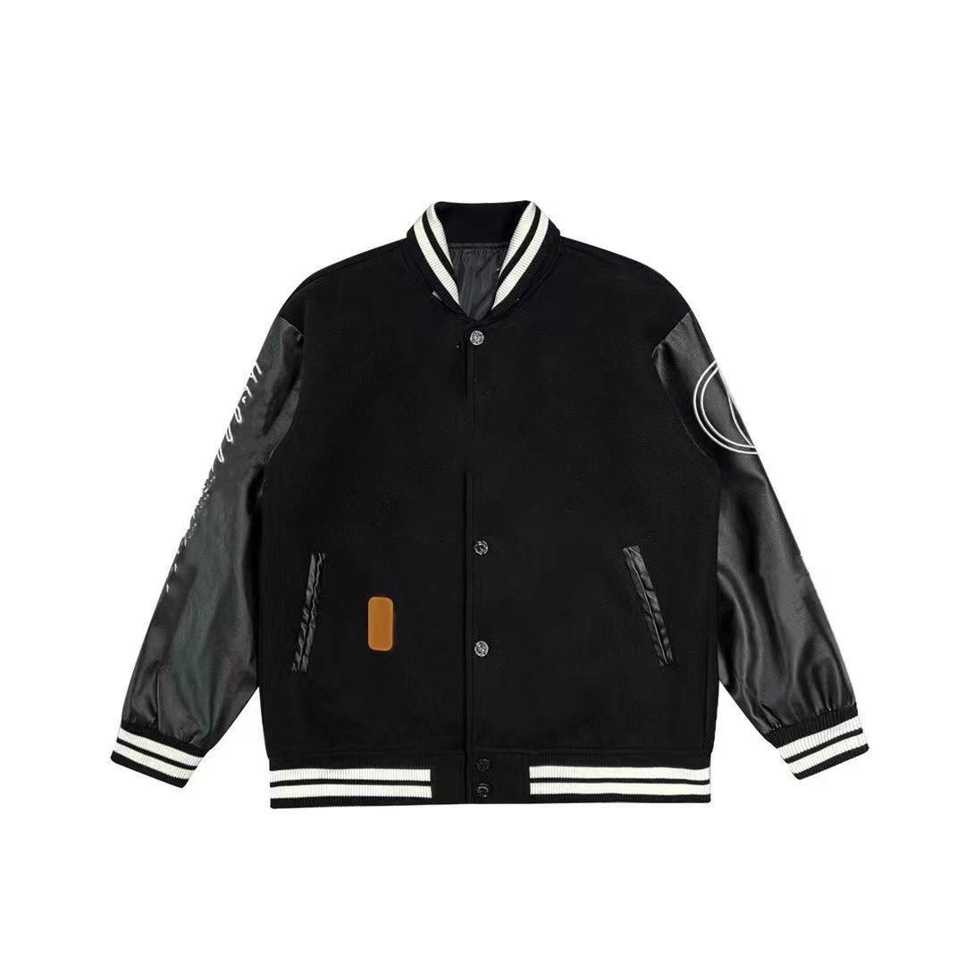 

jacket stitching Mens letter jackets Baseball embroidery autumn and winter men loose causal outwear coats Q0SZ
